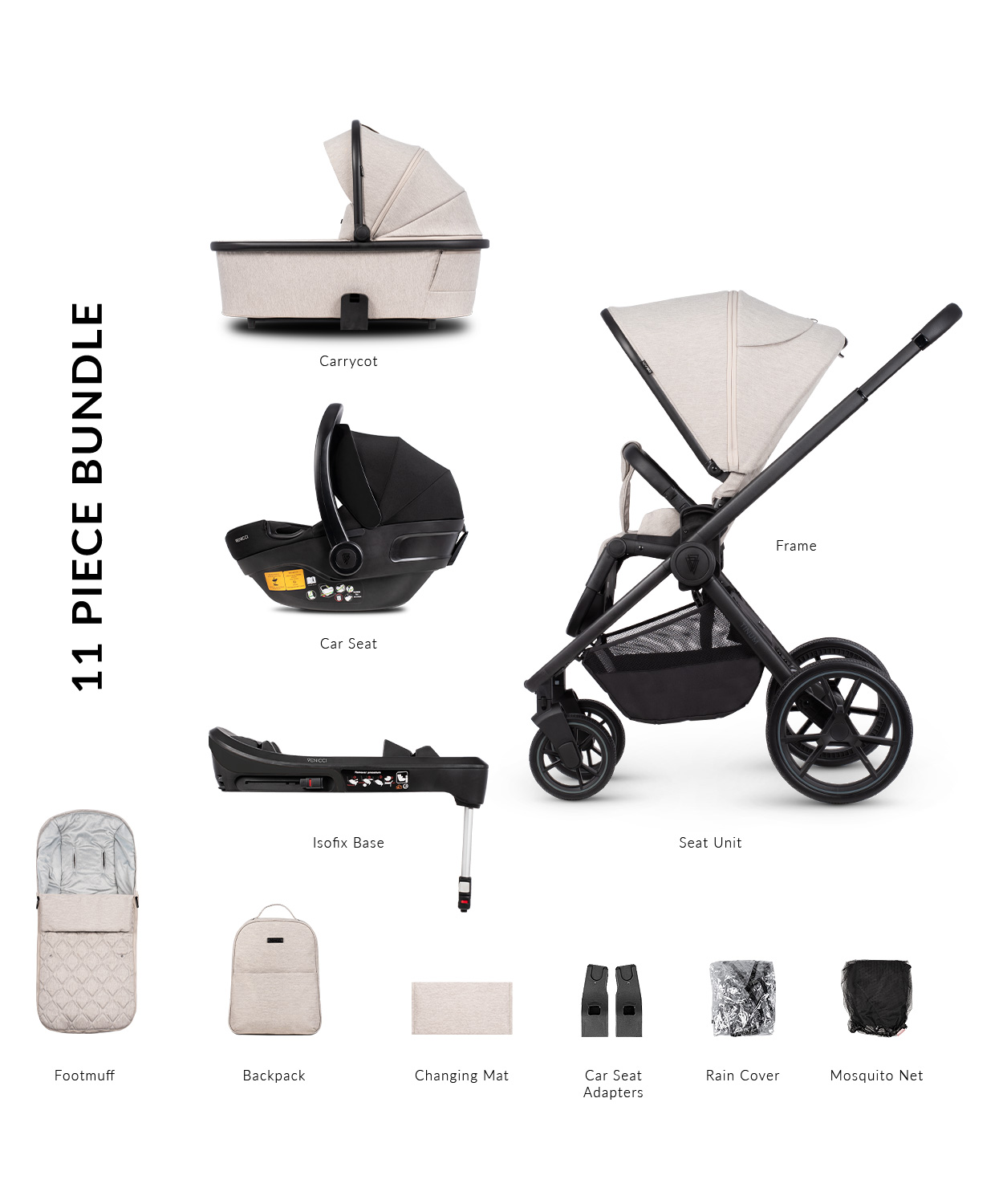 Venicci 2024 pram folded