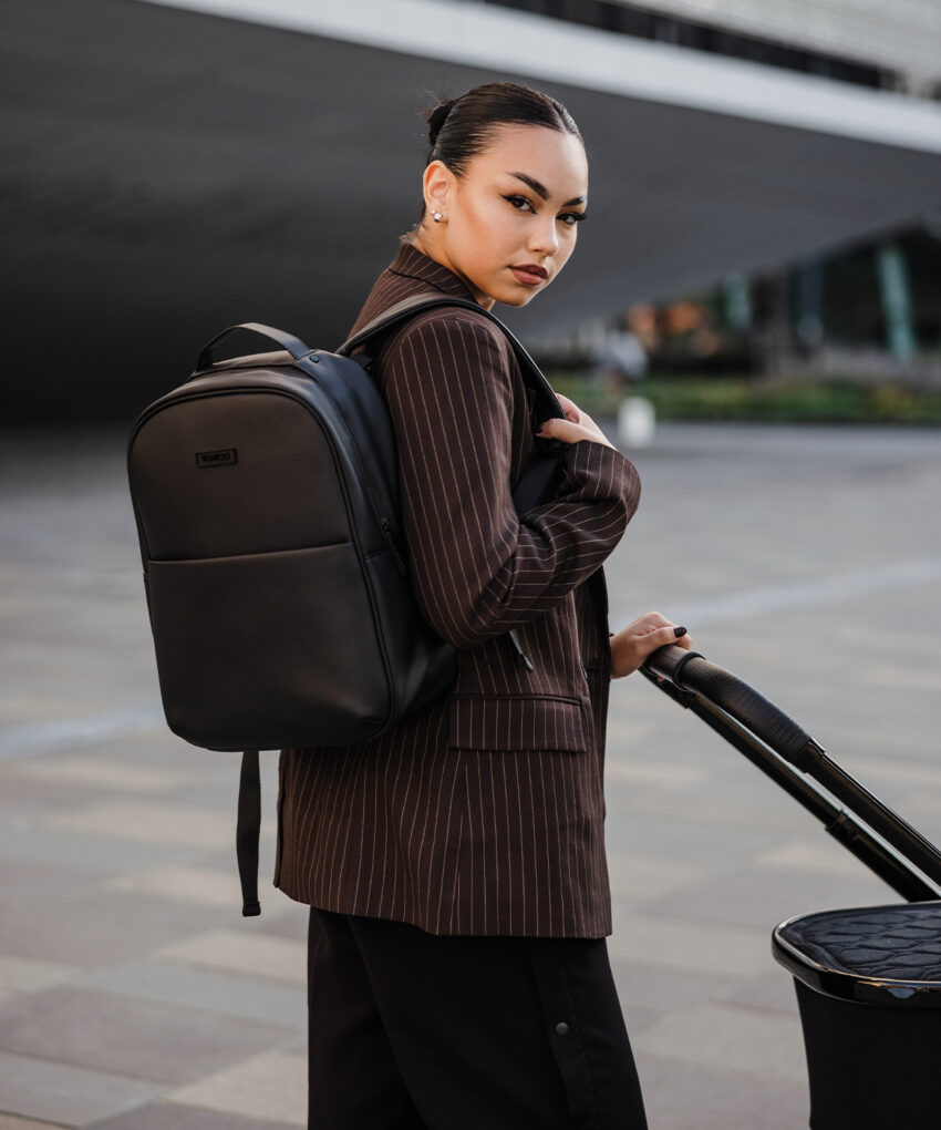 Raven leather outlet backpack